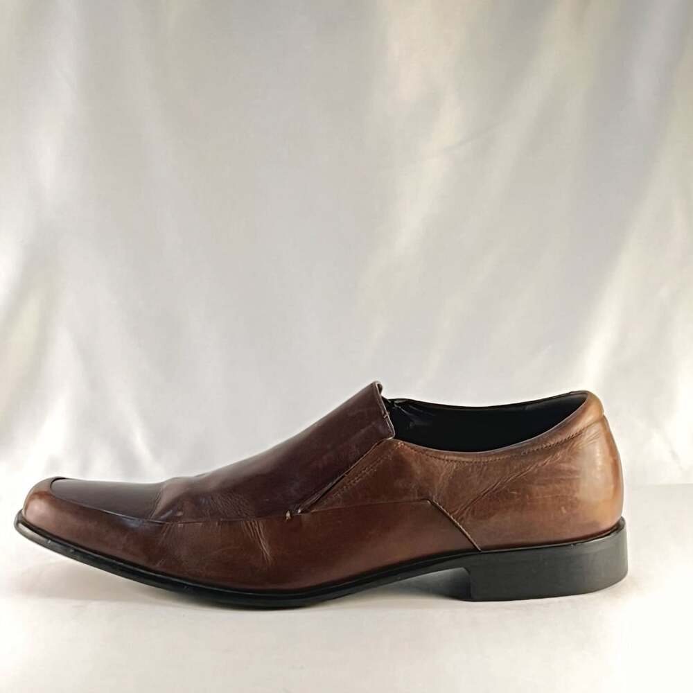 Rush by Gordon Rush Kyler Mens Loafers Size 14 Brown Leather Slip On Shoes 32003